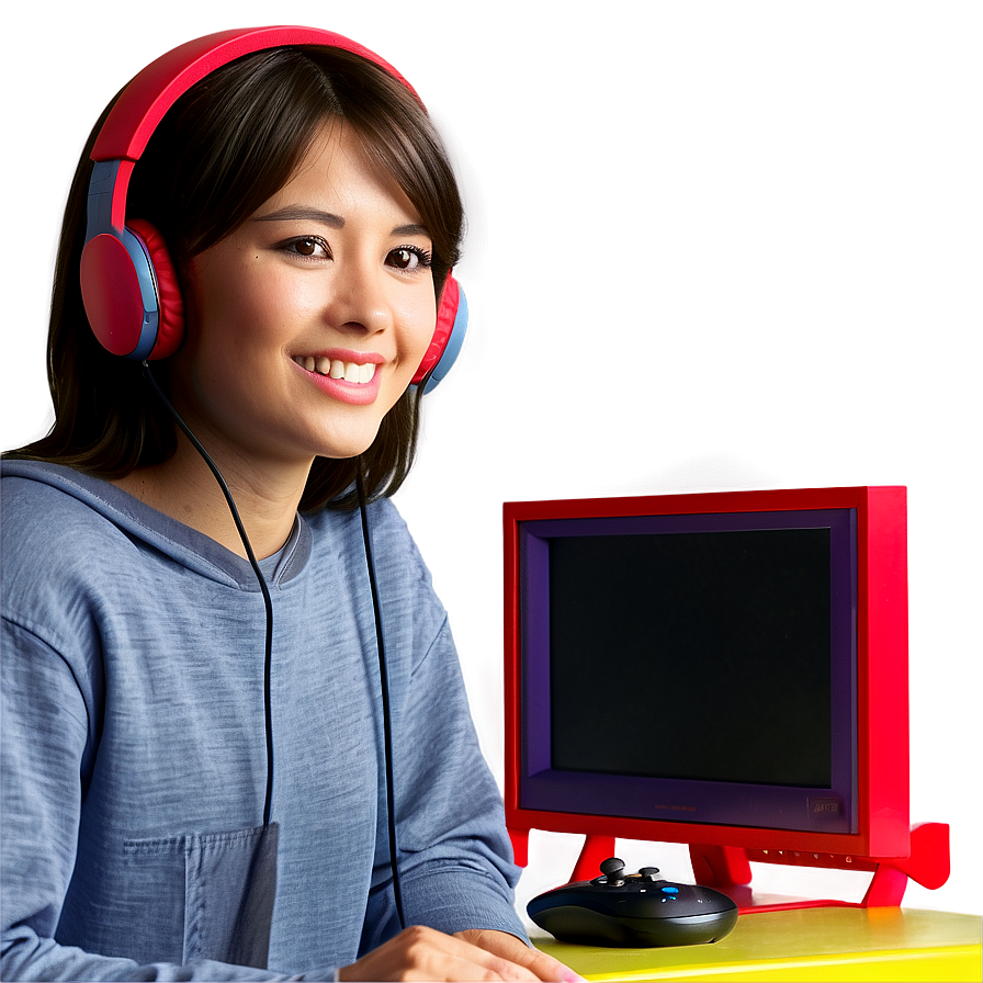 Girl Gamer Icon Png 95