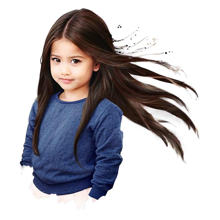 Girl Hair Watercolor Png 85