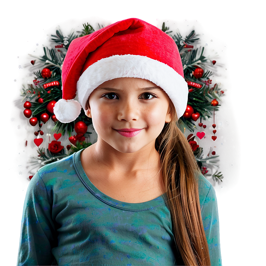 Girl In Santa Hat Png Fdr