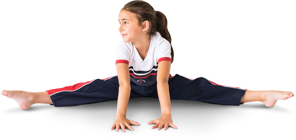 Girl Performing Splits Fitness Exercise