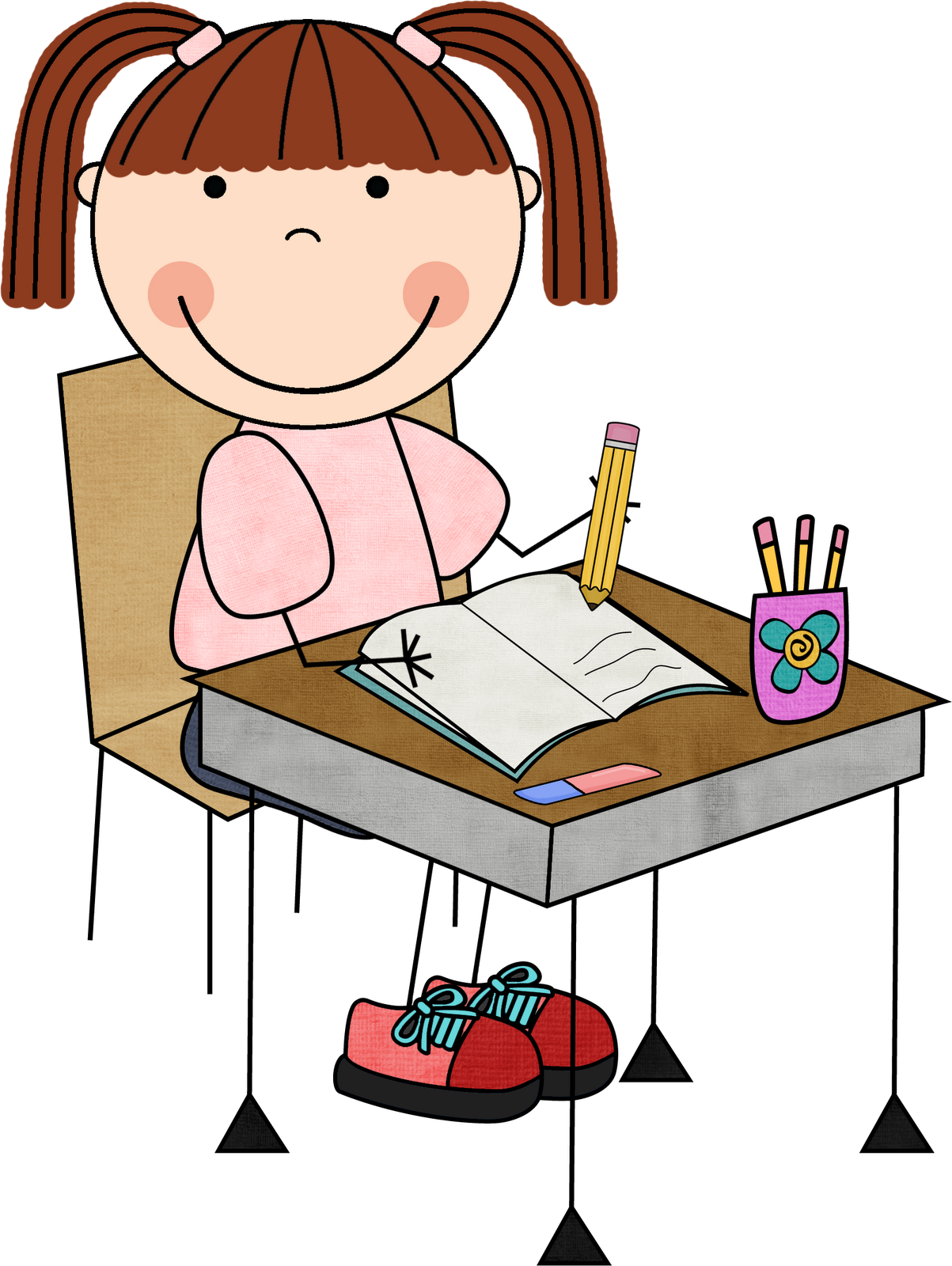 Child Writing Png - Kids Writing Clipart, Transparent Png PNG with transparent background