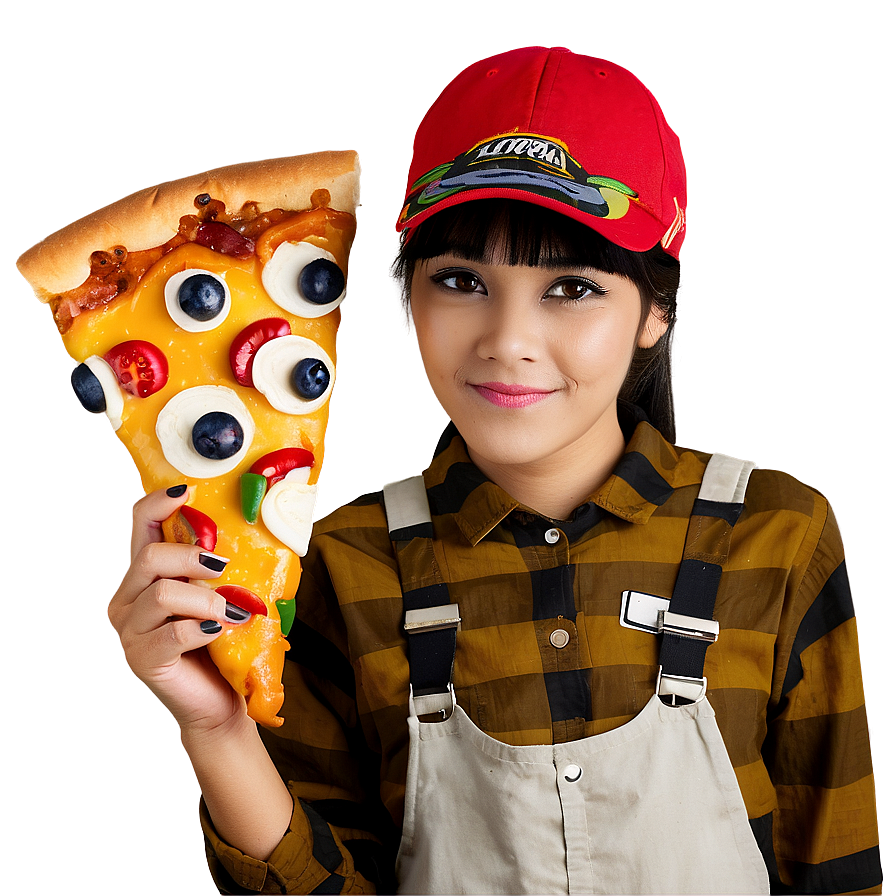 Girl With Pizza Png Ovs