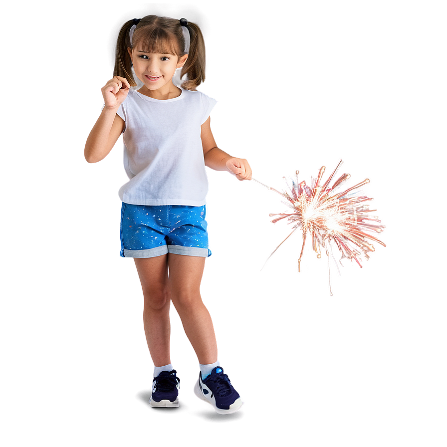 Girl With Sparklers Png 06242024