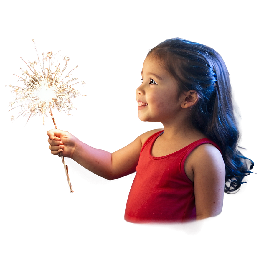 Girl With Sparklers Png Row