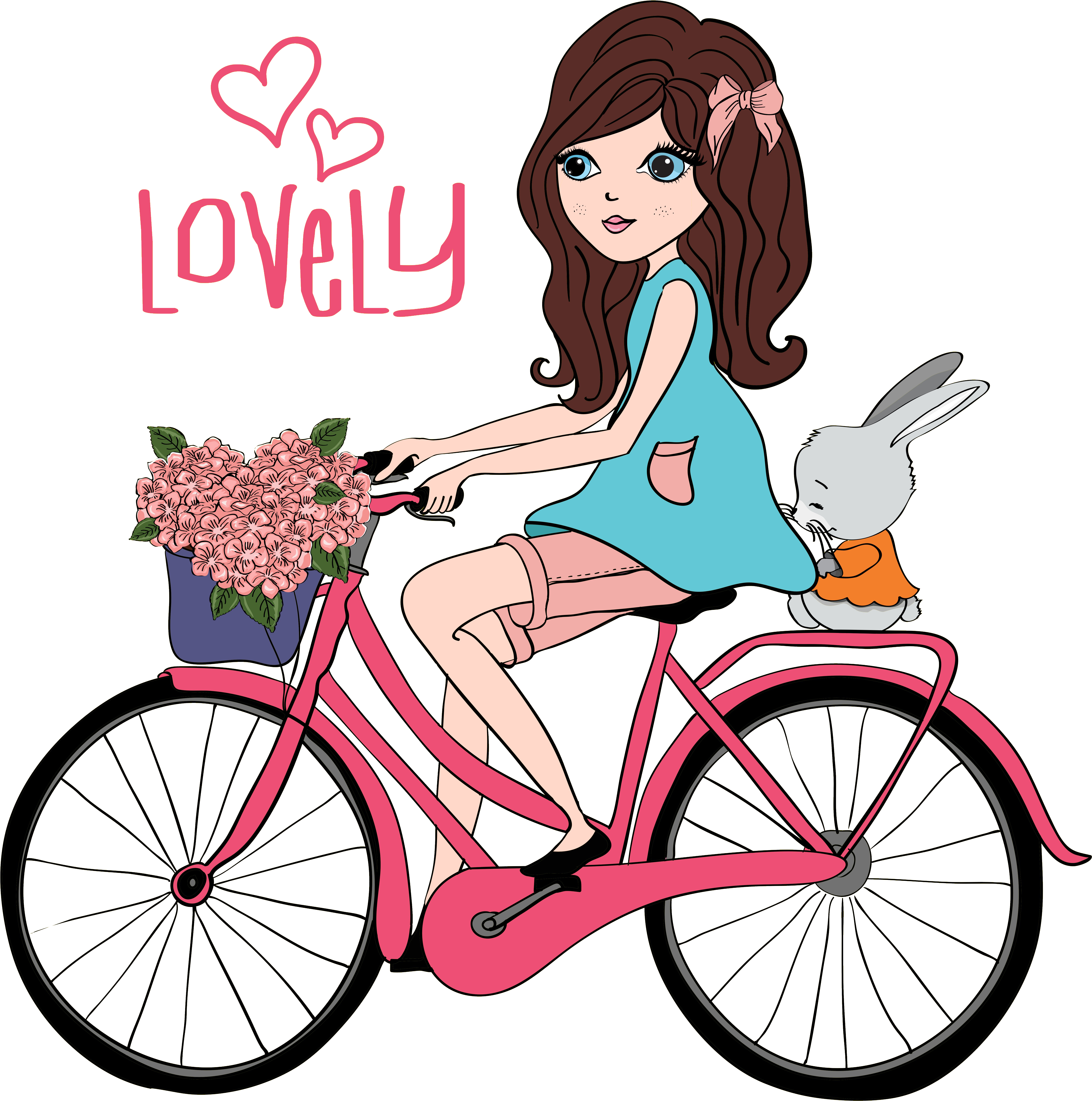 Cycling Clipart Girl Paris, HD Png Download PNG with transparent background