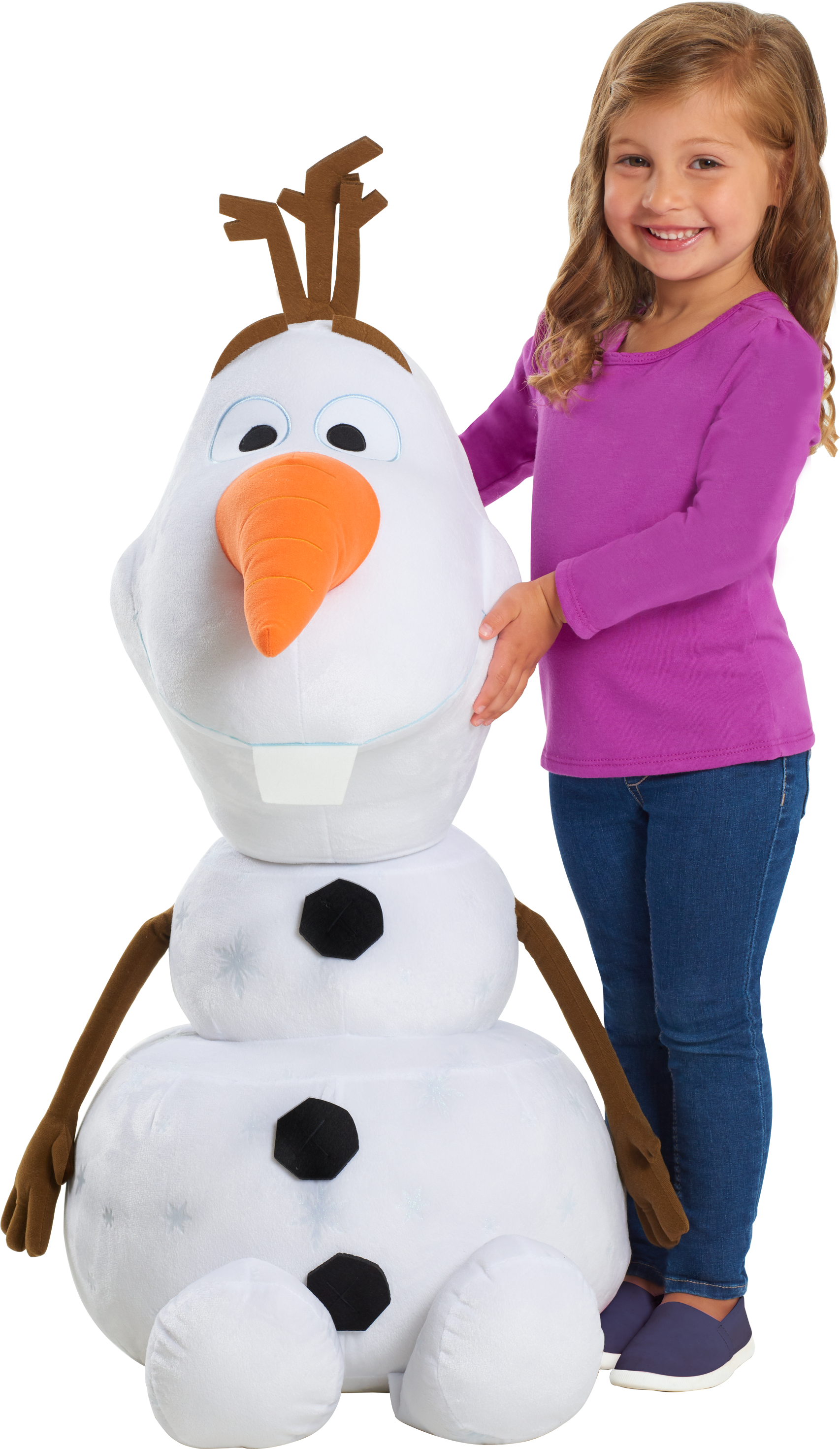 Girlwith Olaf Plush Toy