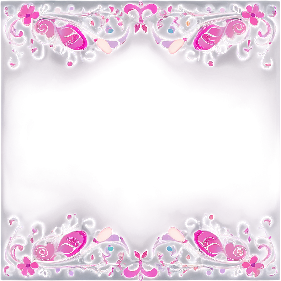 Girly Cute Border Png Yxj18