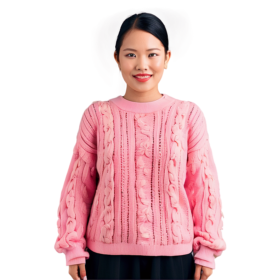 Girly Pink Sweater Png Oma45