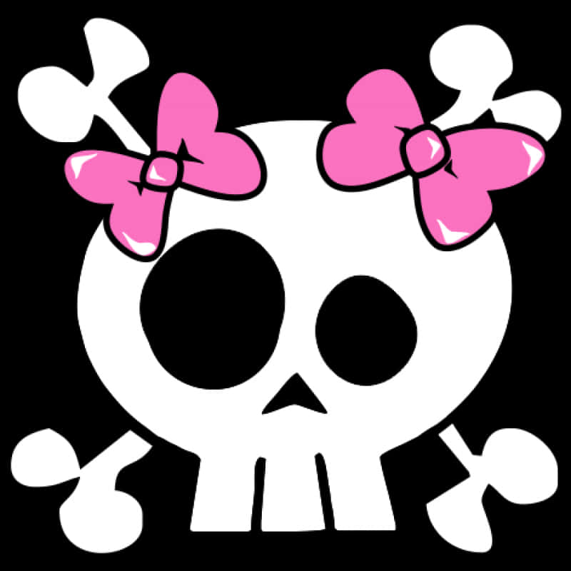 Girly Skulland Crossbones Graphic