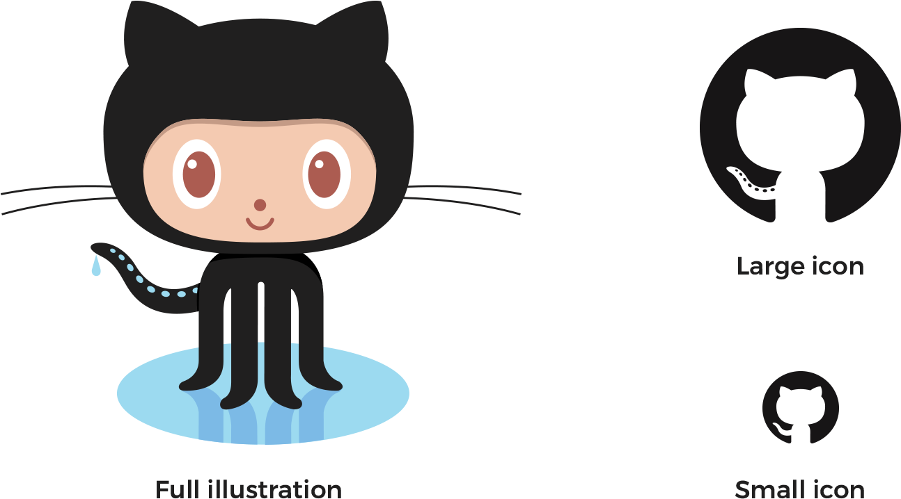 Git Hub Octocat Illustrationand Icons