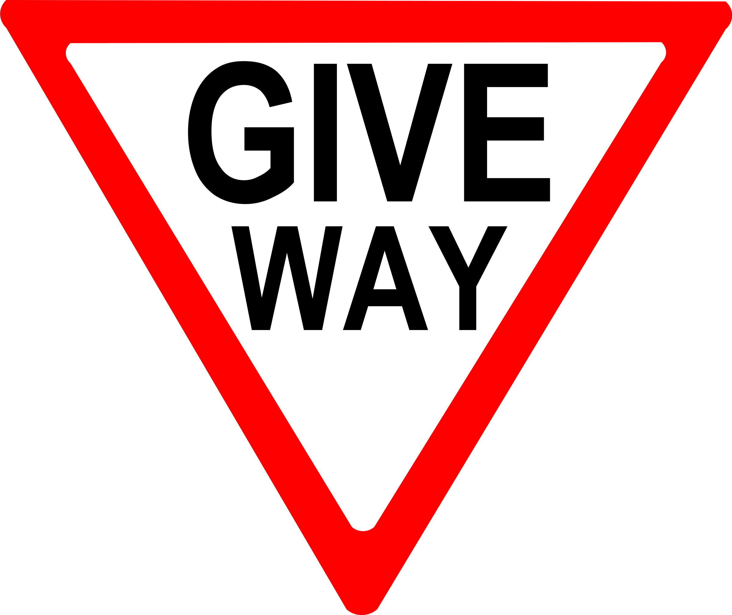 Give Way Traffic Sign