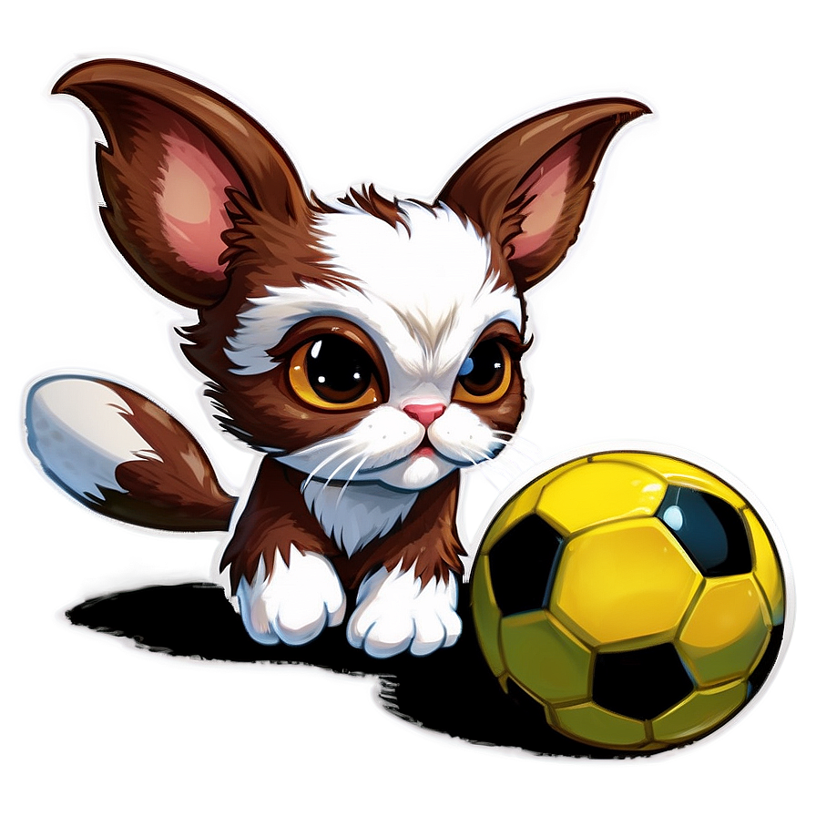 Gizmo Playing Soccer Png 06242024