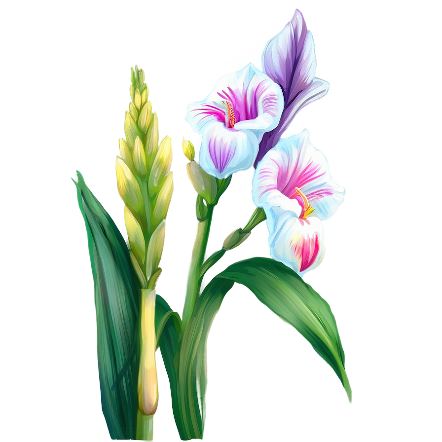 Gladiolus Flower Line Drawing Png 93