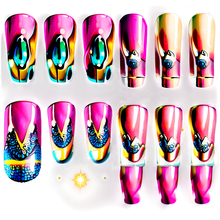 Glamorous Acrylic Nails Png Rva