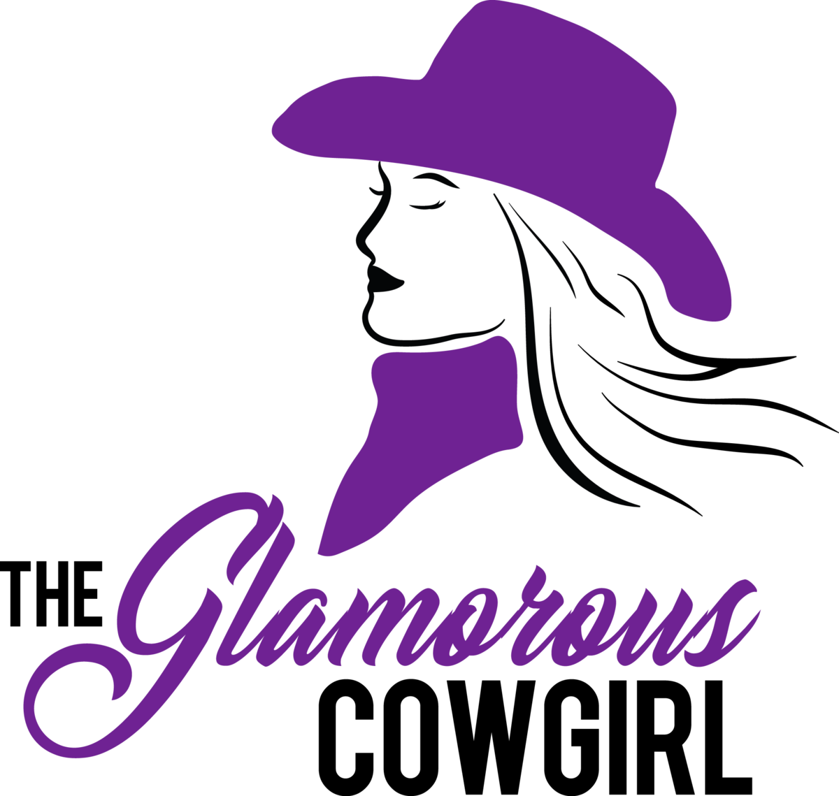 Glamorous Cowgirl Graphic PNG with transparent background