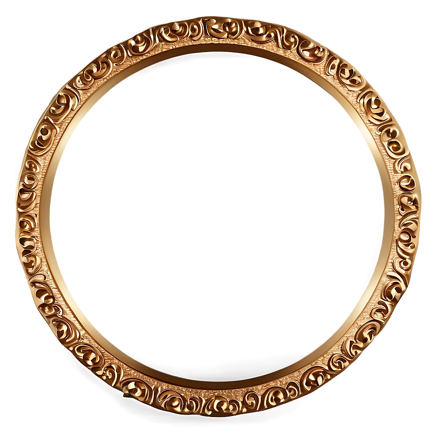 Glamorous Gold Circle Border Png 51