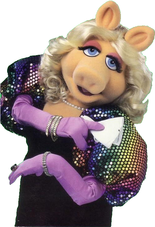 Glamorous Piggy Puppet Portrait