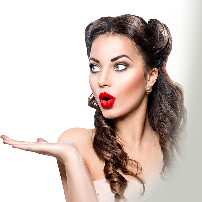 Glamorous Retro Makeup Look.png PNG with transparent background