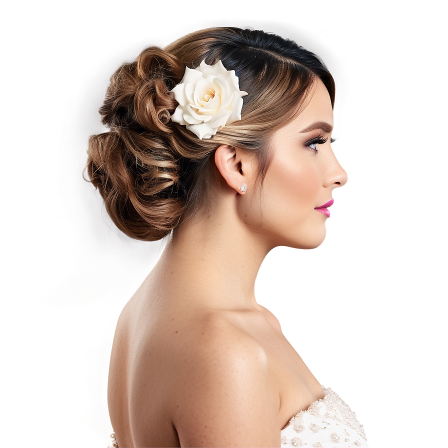 Glamorous Wedding Hairstyle Png Vpg63