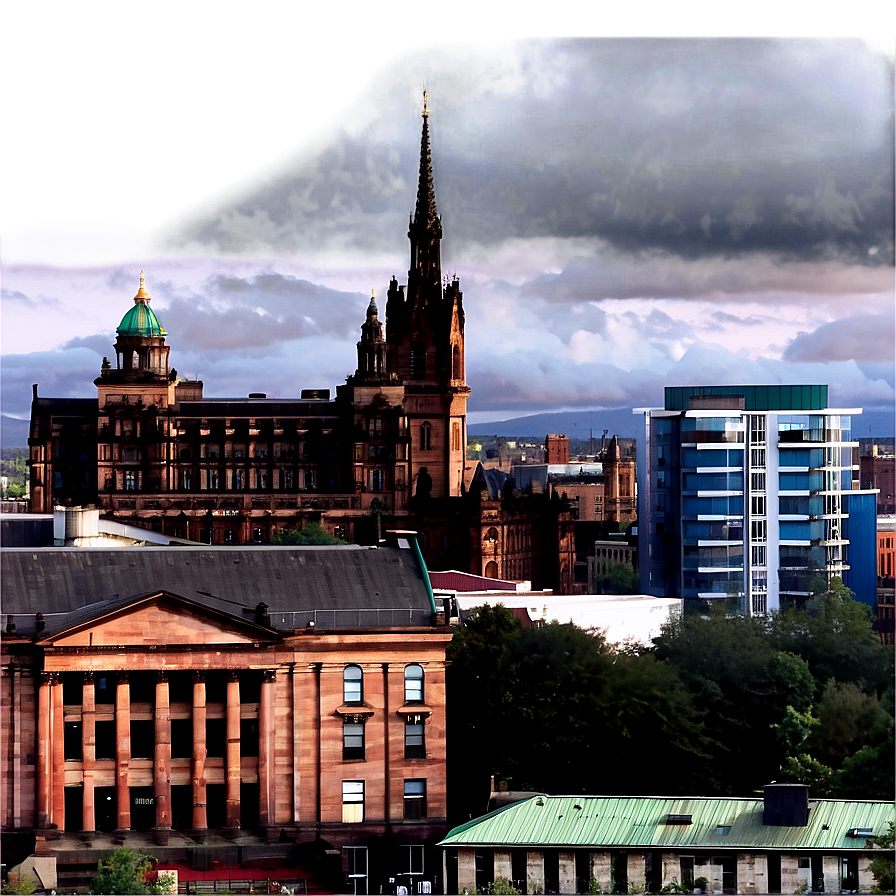 Glasgow Cityscape Png Cmj