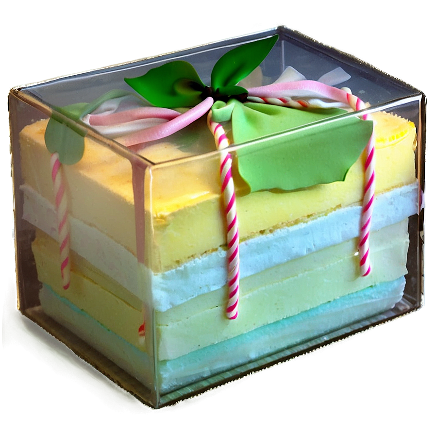 Glass Cake Box Png 06282024