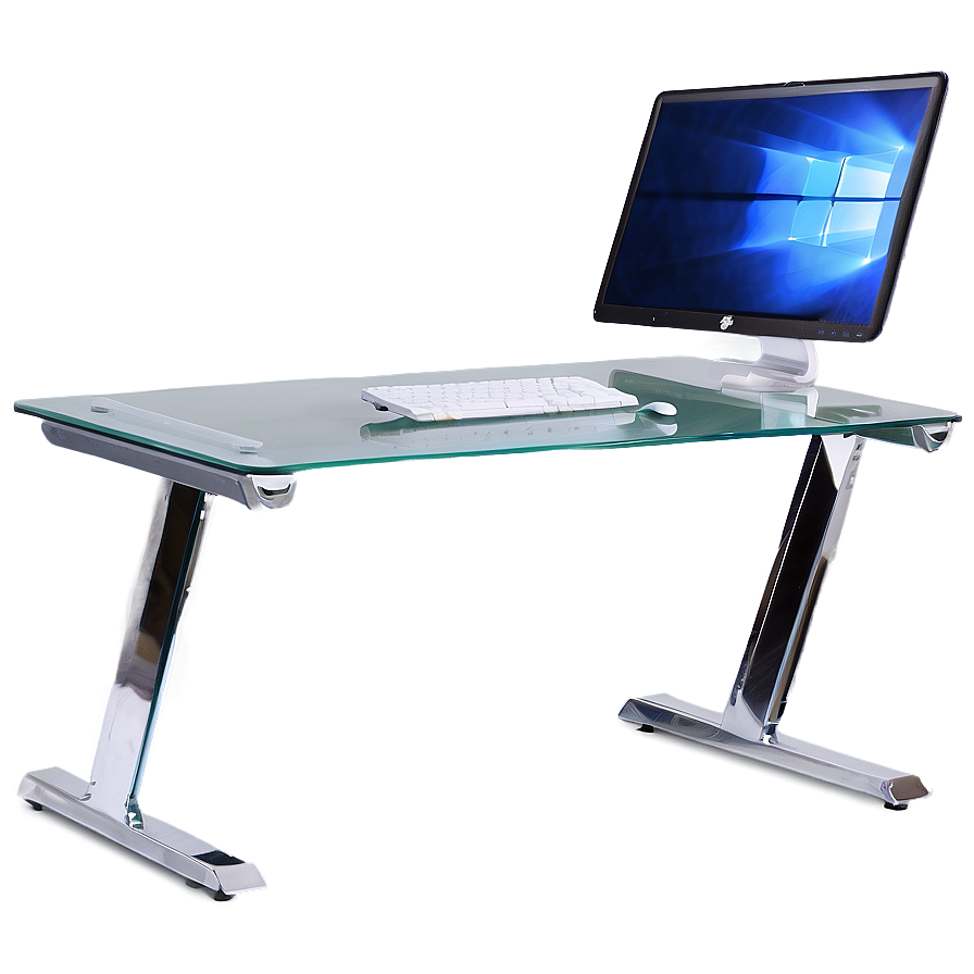 Glass Computer Desk Png Avg98