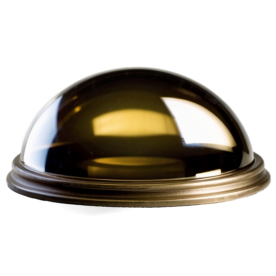 Glass Dome With Brass Base Png 37