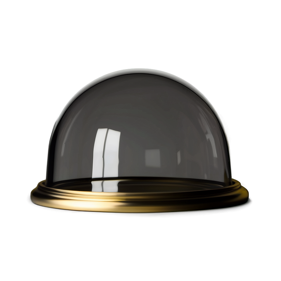 Glass Dome With Brass Base Png Jvr4