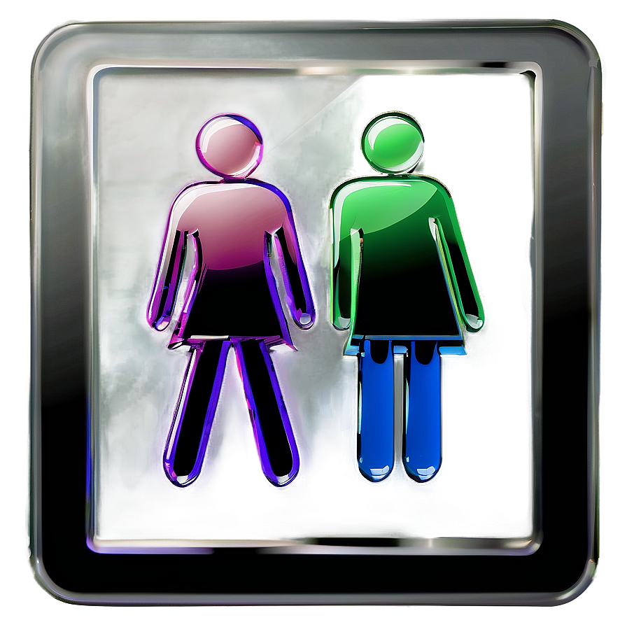 Glass Restroom Sign Png 67