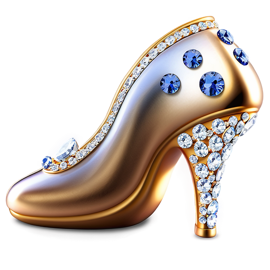 Glass Slipper With Diamond Accents Png 06132024