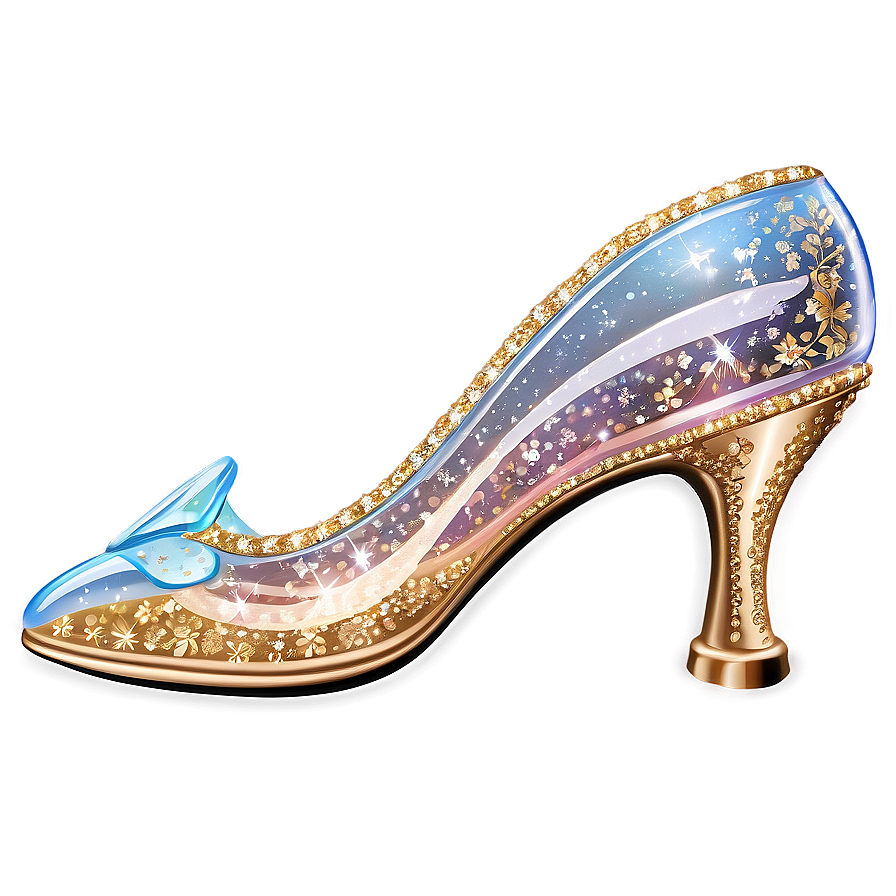 Glass Slipper With Glitter Detail Png Qup14