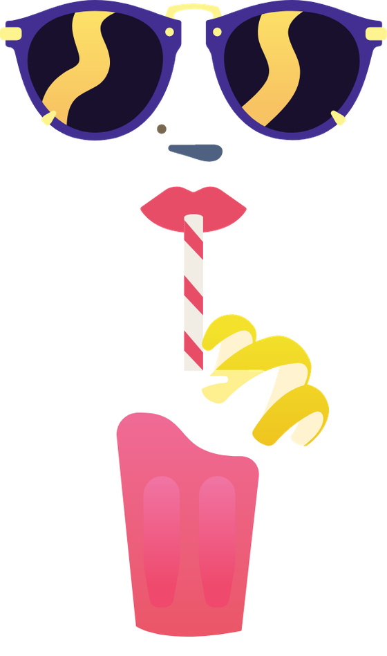Glasses And Lips Drinking Cocktail, HD Png Download PNG with transparent background