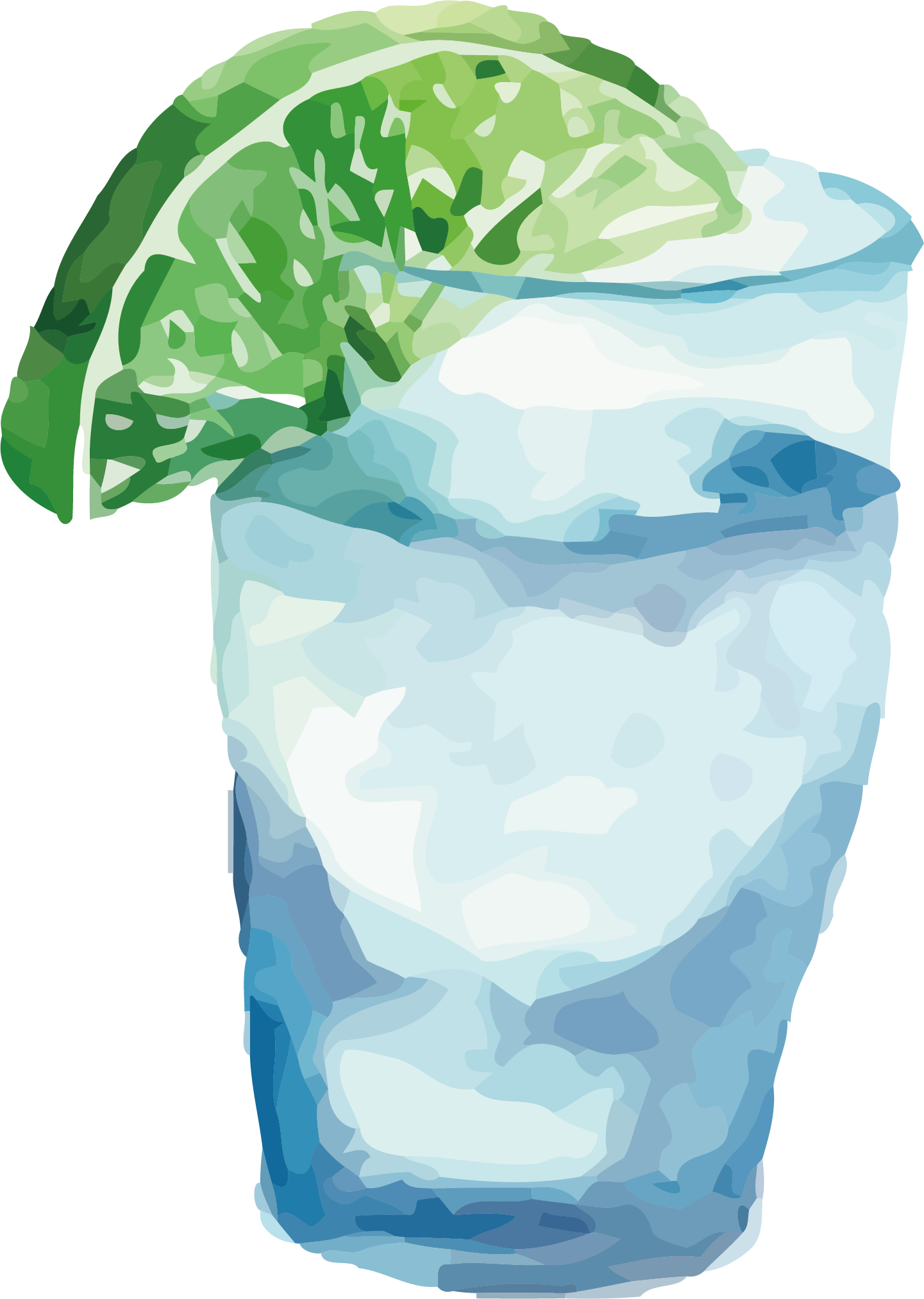 Transparent Frozen Drink Clipart - Water Glass Watercolor Png, Png Download PNG image with a transparent background, free high-resolution download