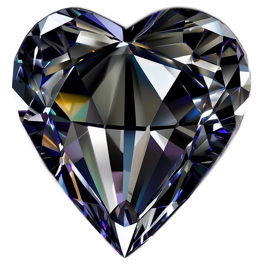 Gleaming Diamond Love Heart Png 06262024