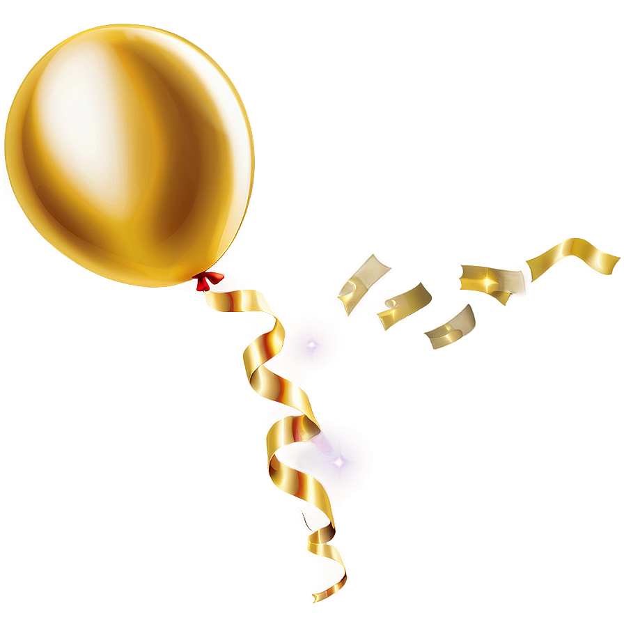 Gleaming Gold Balloon Png Qxp