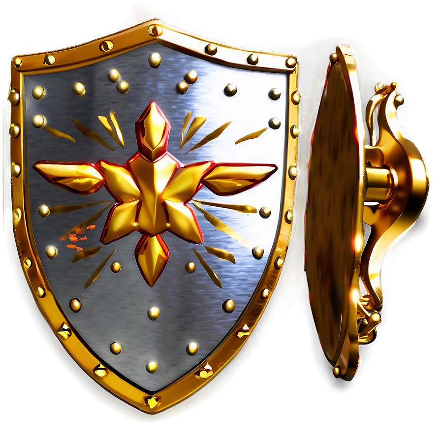 Gleaming Gold Shield Png 43