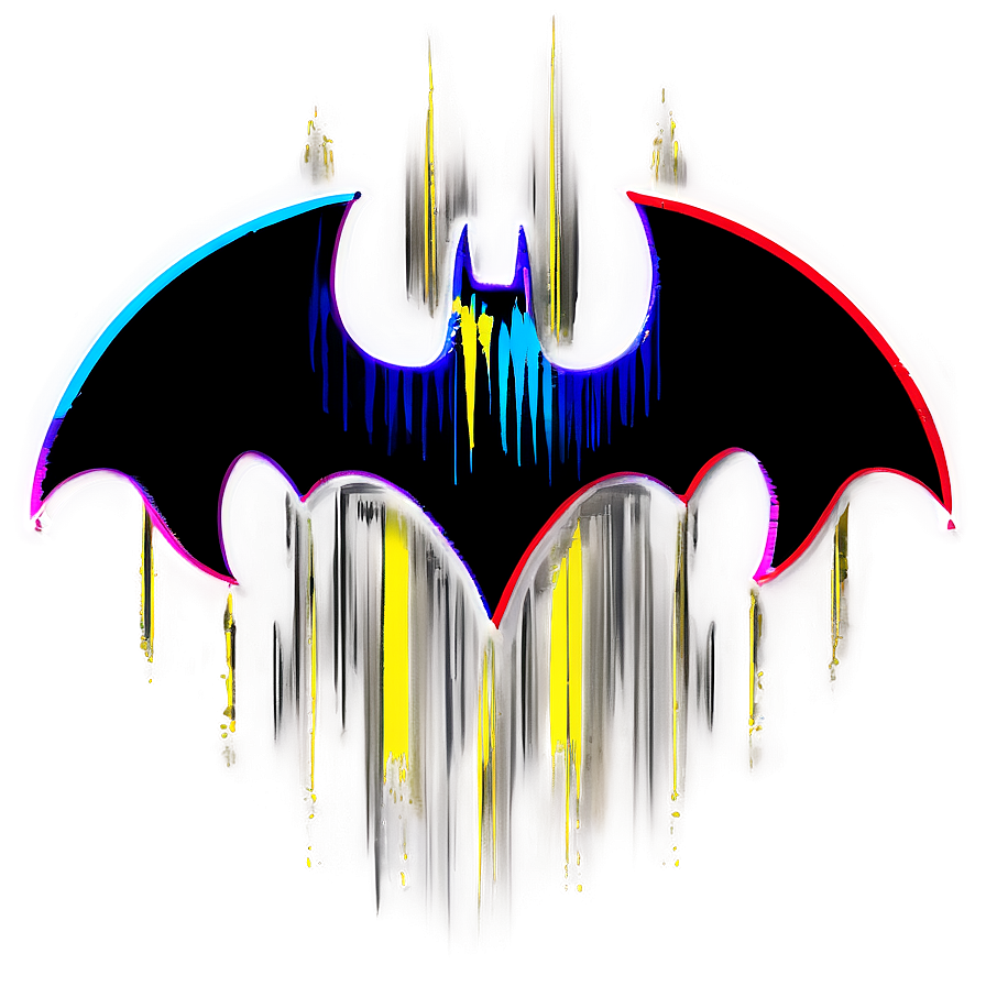 Glitch Art Batman Logo Png Xln