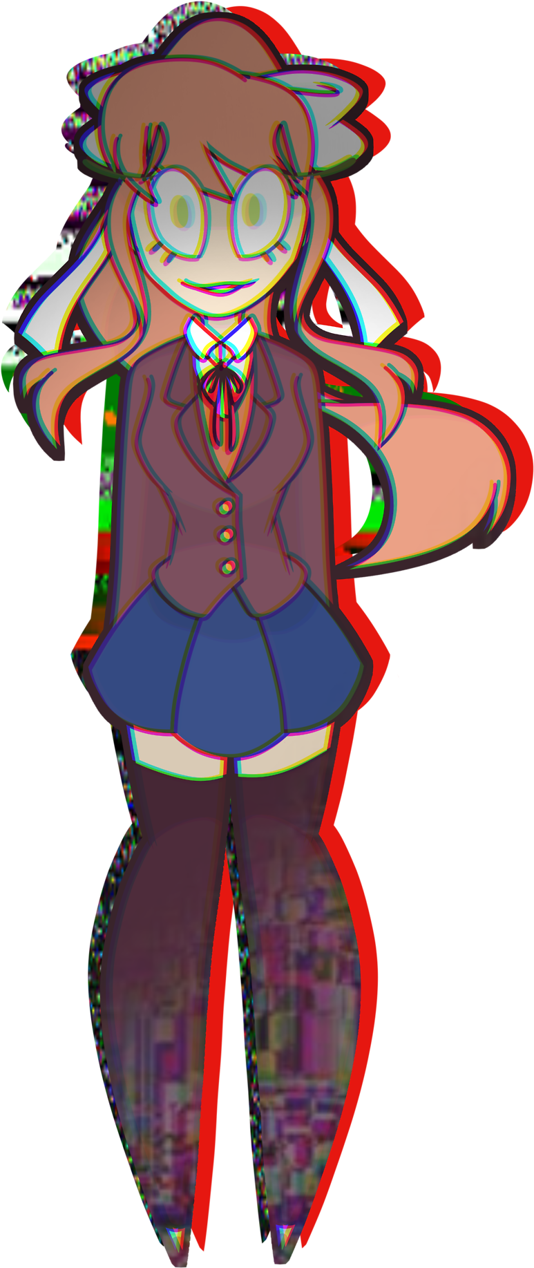 Zinaspersonalblog Monika Doki Doki Literature Club - Cartoon, HD Png Download PNG with transparent background