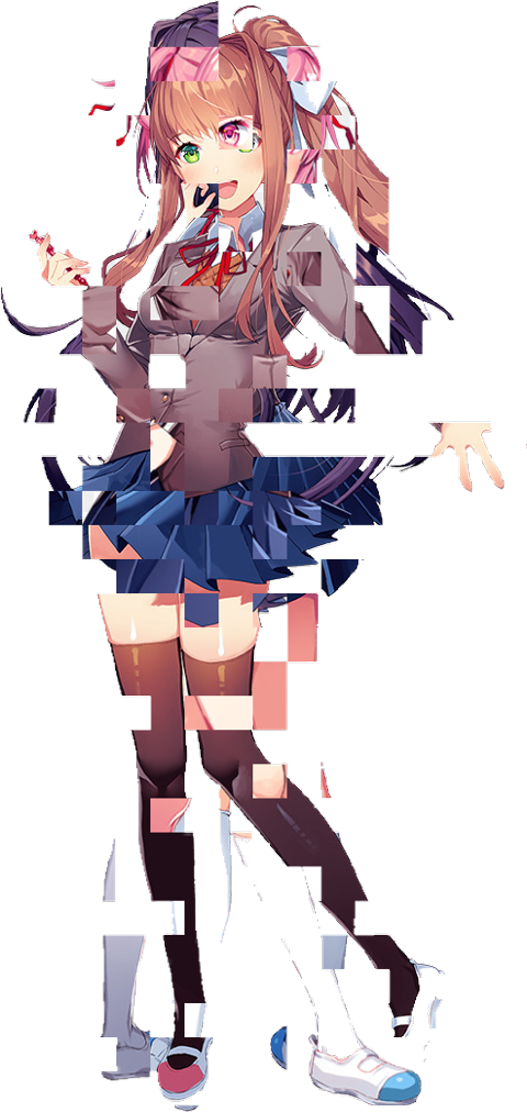 Doki Doki Literature Club Glitch, HD Png Download PNG with transparent background
