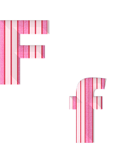 Glitched Letter F Design