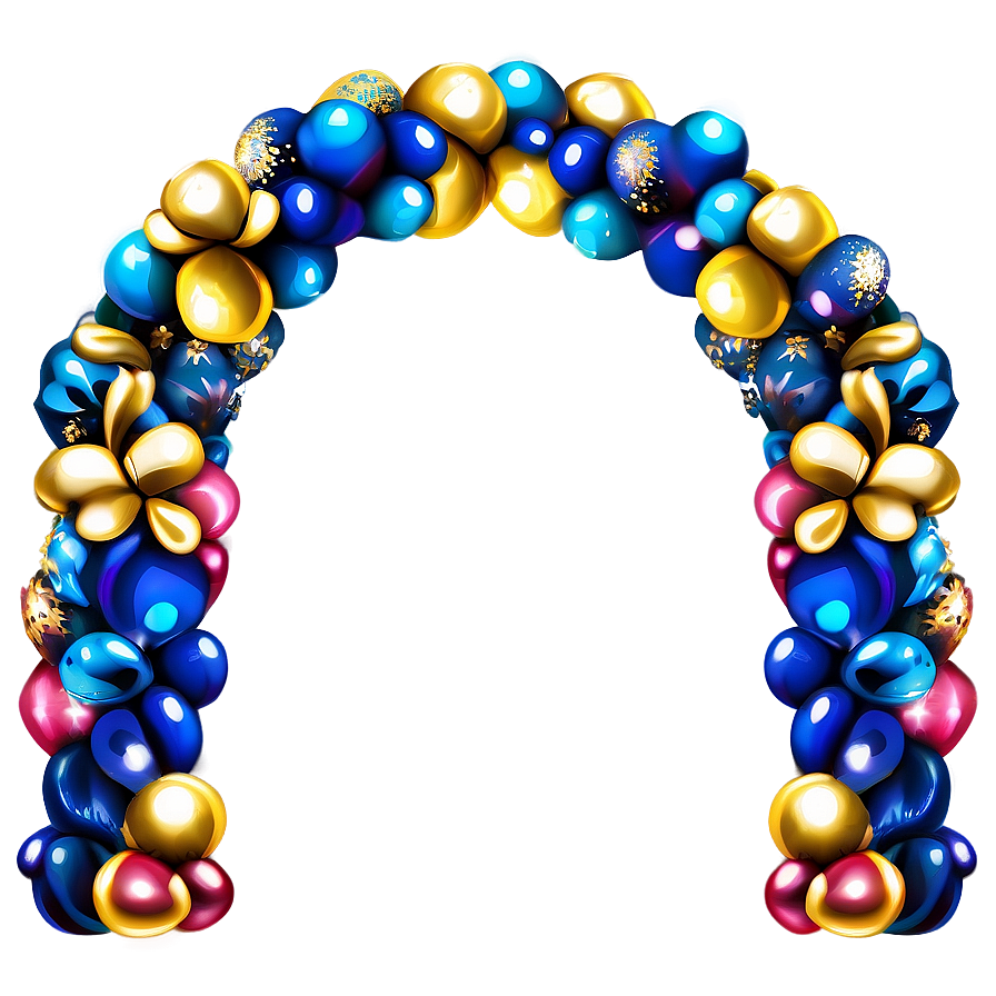 Glitter And Glam Balloon Arch Png Qap19