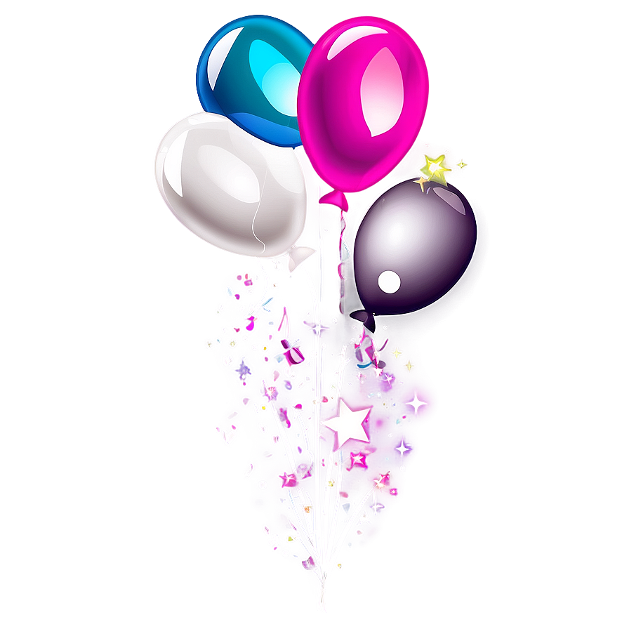 Glitter Balloons PNG aic4 PNG with transparent background