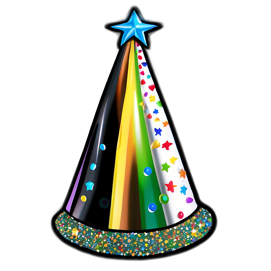 Glitter Birthday Hat PNG muv PNG image with a transparent background, free high-resolution download