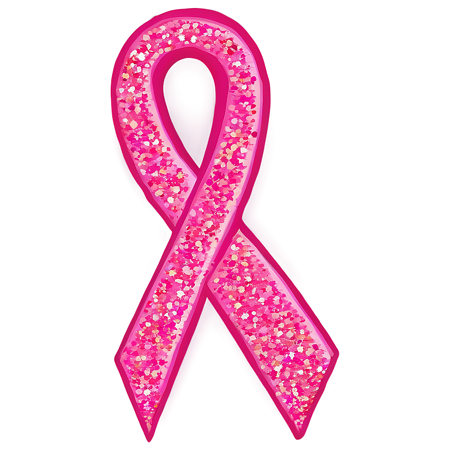 Glitter Breast Cancer Ribbon Png Xig85