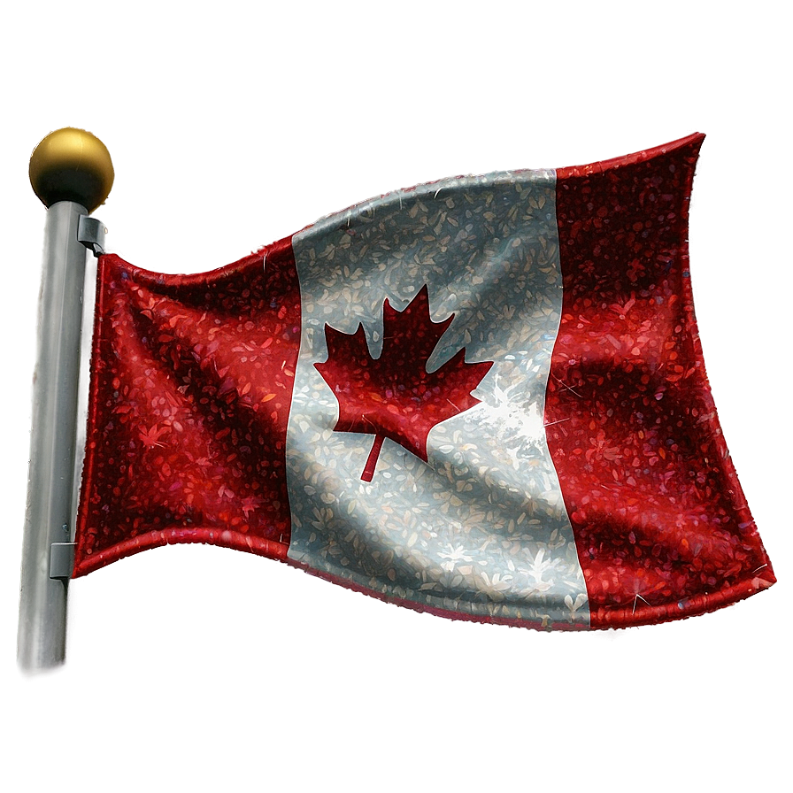 Glitter Canada Flag Sparkle PNG bio PNG with transparent background
