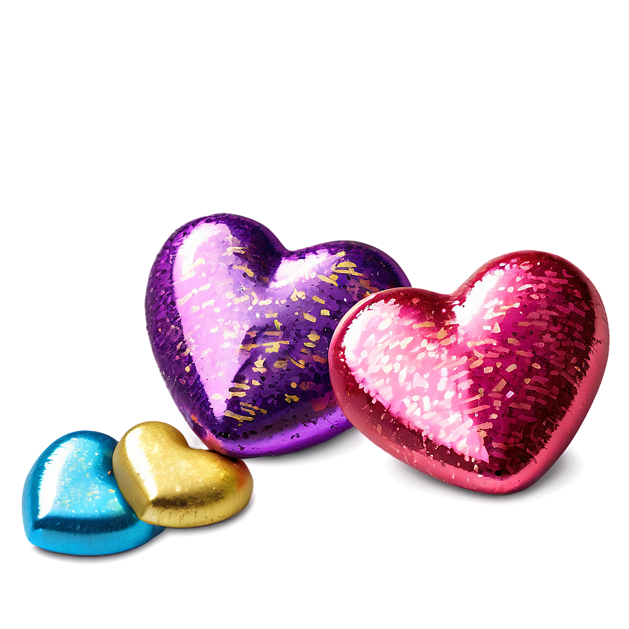 Glitter Candy Hearts Png Tie95