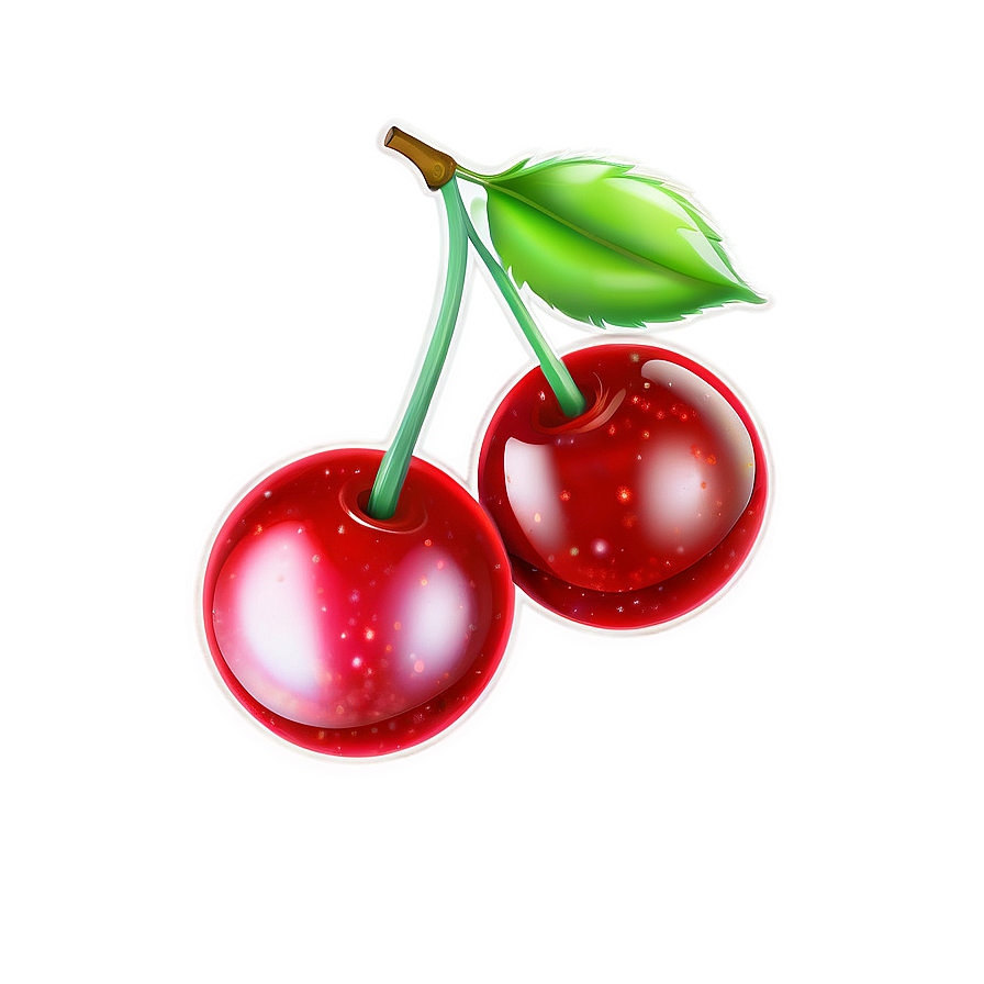 Glitter Cherries PNG 06212024 PNG with transparent background