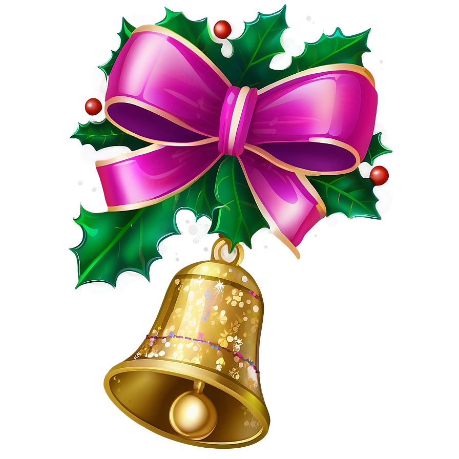 Glitter Christmas Bell Png 80