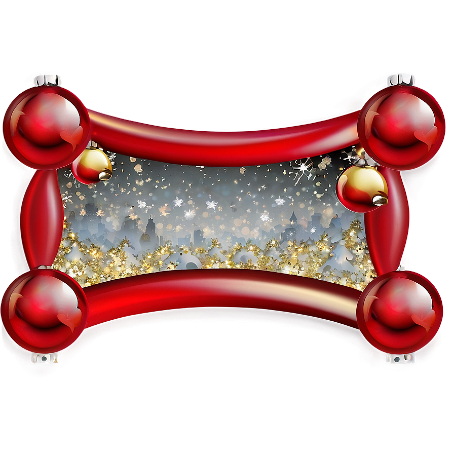 Glitter Christmas Frame Png 10