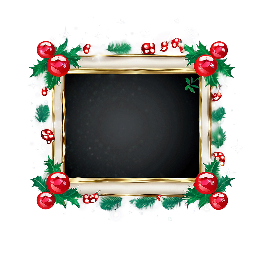 Glitter Christmas Frame Png Sqc9